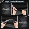 Carbon Fiber Steering Wheel Cover 3PCS, Non-Slip Grip For Universal Cars,Fit For 14–16 Inch Wheels, Interior Accessories For Cars Trucks (Black)