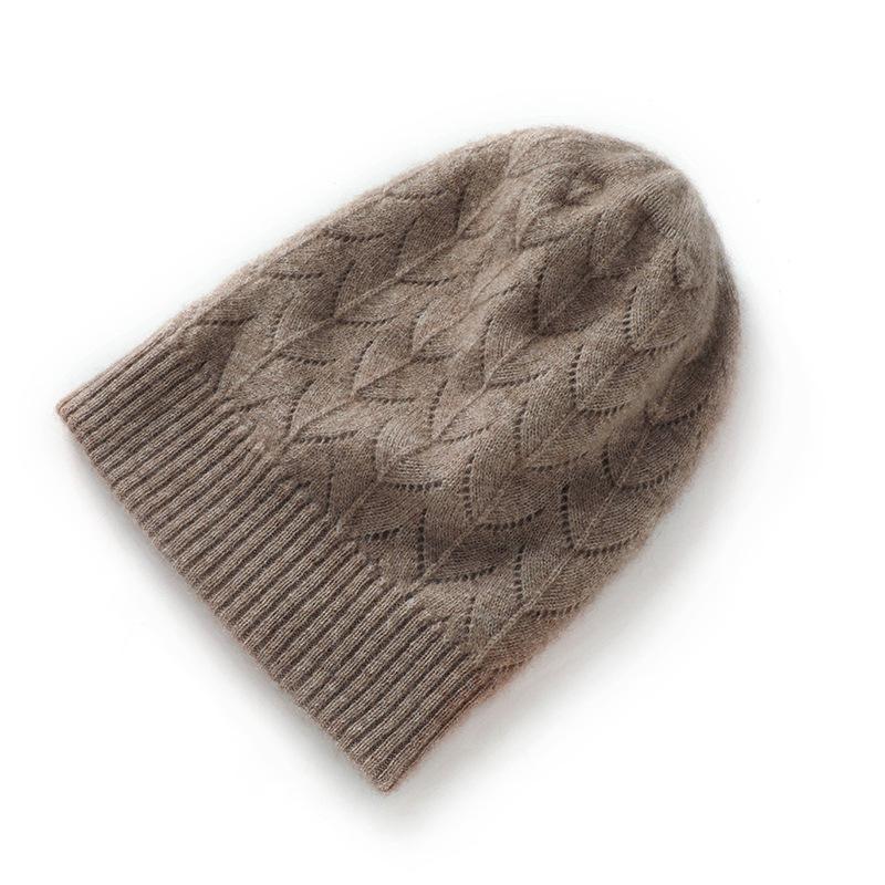 Soft Cashmere Autumn and Winter New Style Women's Double Layer Thickened Casual Ear Protection Pile Hat Fashionable Knitted Hat