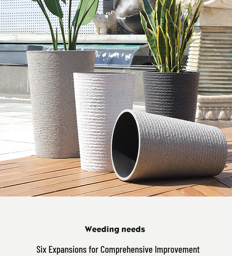 Nordic Extra Large Faux Ceramic Flower Pot for Living Room/Balcony