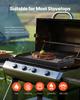 VEVOR Carbon Steel Griddle, 24x16 inch Universal Flat Top Rectangular Plate, Gas Grill Griddle for BBQ Grill, Teppanyaki