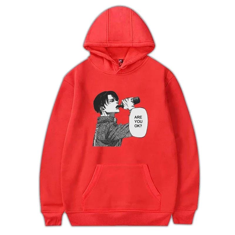 Men Women Anime Hoodies Attack On Titan Levi Ackerman Plus Size Sweatshirt Manga Streetwear Harajuku Autumn Unisex Pullover