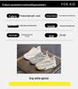 Breathable Mesh Rhinestone Thick-Soled White Dad Sneakers for Women