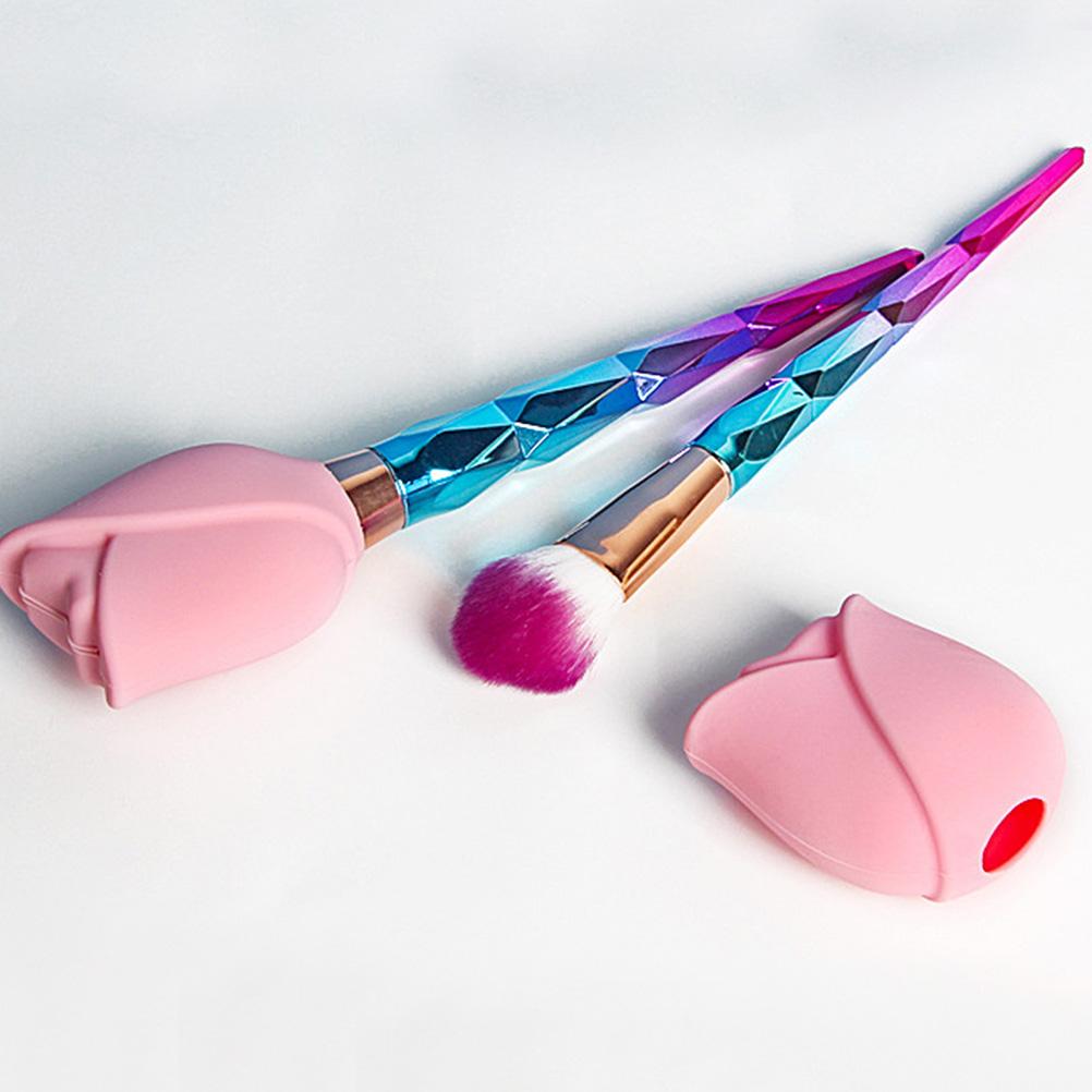 Etui na pędzle do makijażu Silikonowy uchwyt na pędzle do makijażu Wielokrotnego użytku pokrowiec przeciwkurzowy Etui na pędzle do