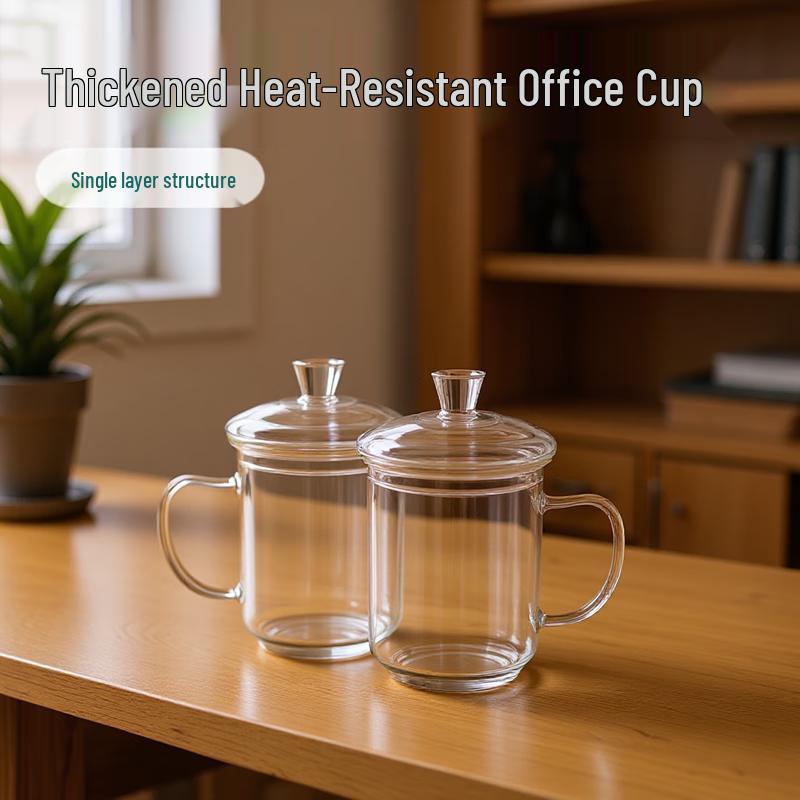 Zhenqi 400ml Hitzebeständige Büro-Glas-Teetasse