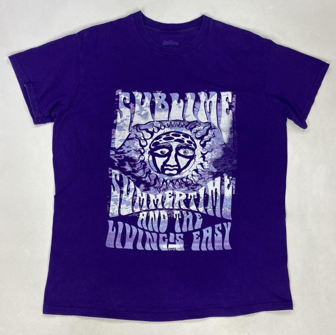 Sublime Summertime And The Living s Easy Graphic T-shirt Men Medium Purple Music XXXL