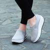 Women Slip-on Loafers Breathable Mesh Casual Walking Shoes Fashion Platform Shoes Rocker Shoes Wedge Heels