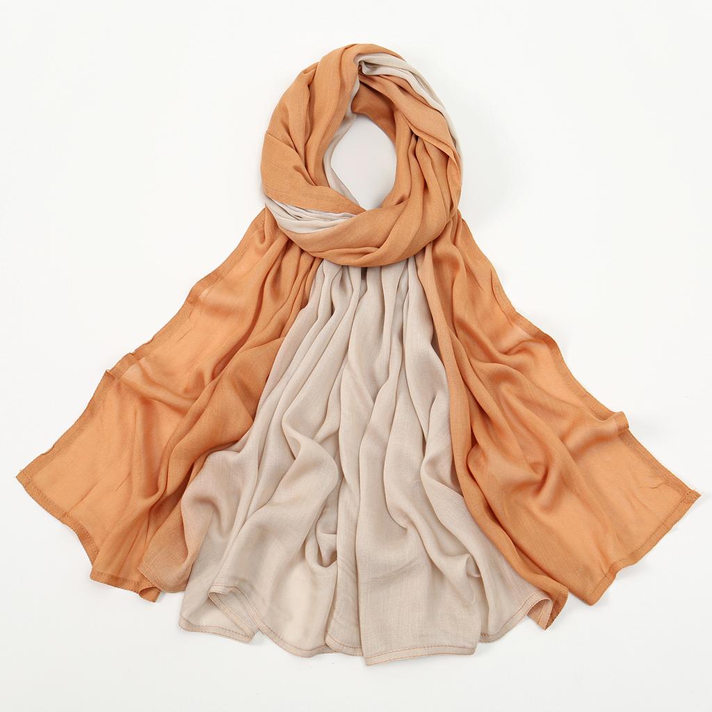 New Arrival Gradient Cotton Rayon Hijab Scarf For Women Muslim Hiabs Ombre Big Size Shalws Headscarf Wraps Headband Islam Turban