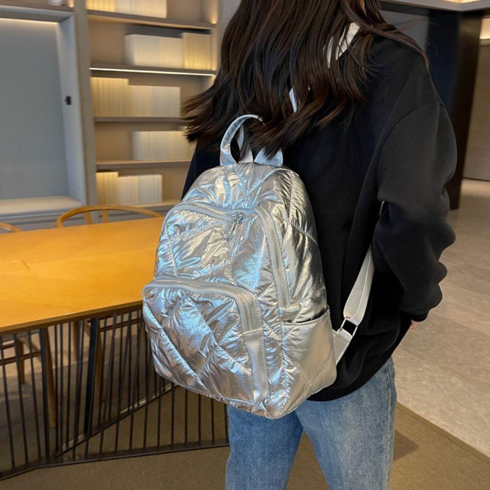 

Нейлоновый рюкзак Space Cotton Cloud Student Schoolbag All-match Bubble Shoulder Bag Daily золотой