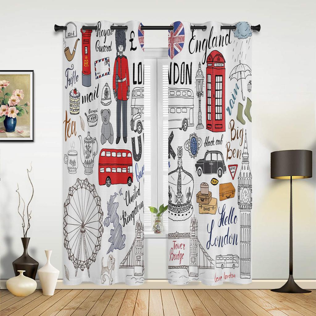 Graffiti Wall Curtains for Bedroom Living Room Drapes Kitchen Children's Room Window Curtain Modern Home Decor