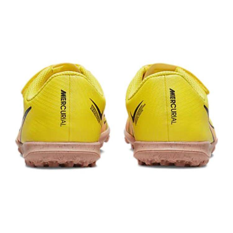 Nike Mercurial Vapor 15 Club TF Round Head Comfortable Grassland Non-Slip Shock Absorbing Wear-Resistant Low-Top Kids Football Shoes Yellow DJ5966-780