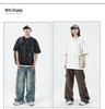 Kunhai Pengyun Men's Trendy Fake Two-Piece Summer T-Shirt with Personality Print