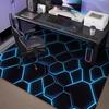 VIKAMA Neon Geometric Style Esports Room Carpet, Anti slip and Washable Floor Mat, Durable and Wear resistant Home Decoration