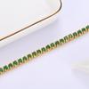 Exquisite Natural Emerald Bracelet, 18k Gold Plating Over S925 Silver Natural Gemstone Fine Jewelry Suitable for Party Occasions