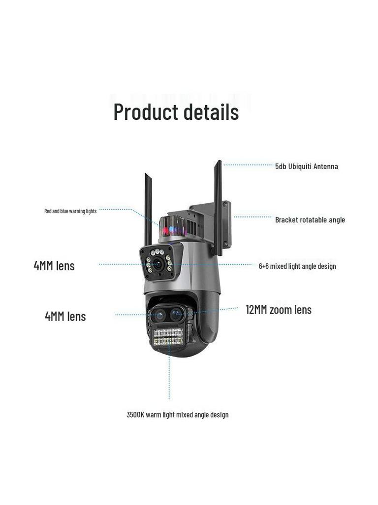 Yoosee 9MP 10x Zoom 4G Außenüberwachungskamera mit Zwei-Wege-Audio