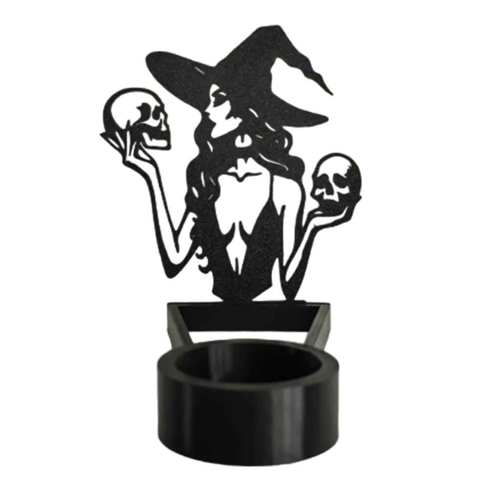 Halloween Horror Candle Holder Foldable Creative Candlestick Ornament Fun Creepy Desktop Decoration Atmosphere Arrangement Craft
