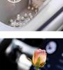 Burnt Edge Rose Imitation Oil Painting for Car Interior Decoration – Cup Holder Floral Ornament