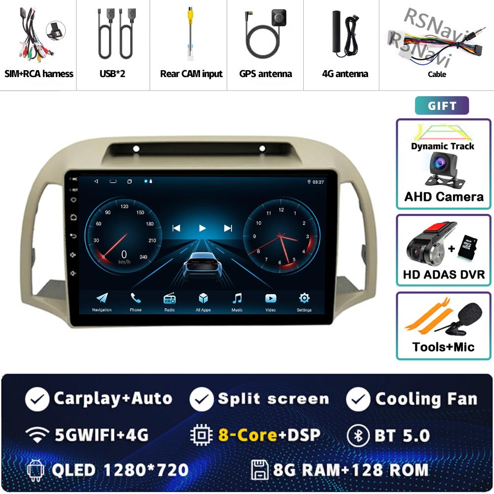Android 14 Carplay Car Radio For Nissan March Micra K12 2002 2003 - 2010 Multimedia Video Player Navigation GPS Stereo 2Din DVD