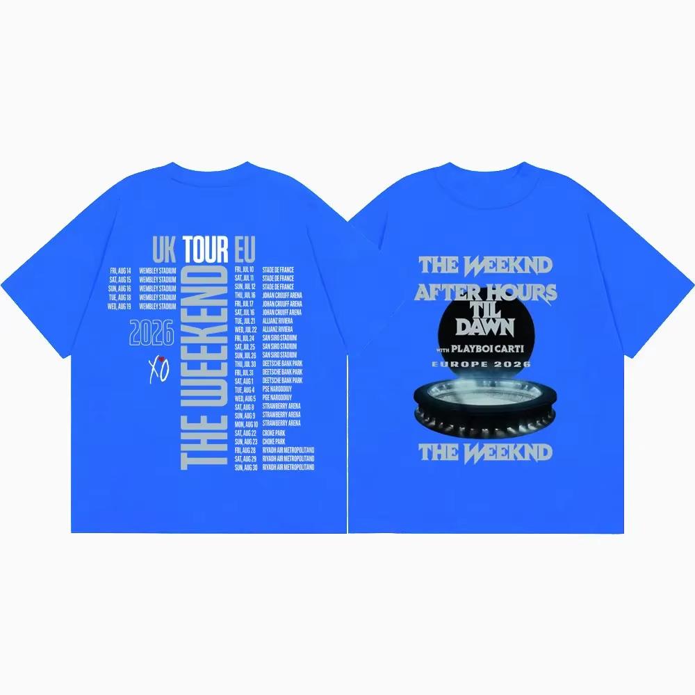 Camisetas Da Tour 2026 The Weeknd After Hours Til Dawn Moda Hip Hop Camisetas De Unisexga Curta Para Hounisexs E Mulheres