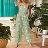Womens Casual Overalls Jumpsuits Adjustable Straps Sleeveless Bohemian Comfy Rompers With Pocket
