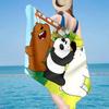 Nightly Friends bears Adventure Beach Towel, Super Soft Microfiber, Gift for Her/Him, Birthday, for Pool, Beach, Travel, Home Decor Fan gifts
