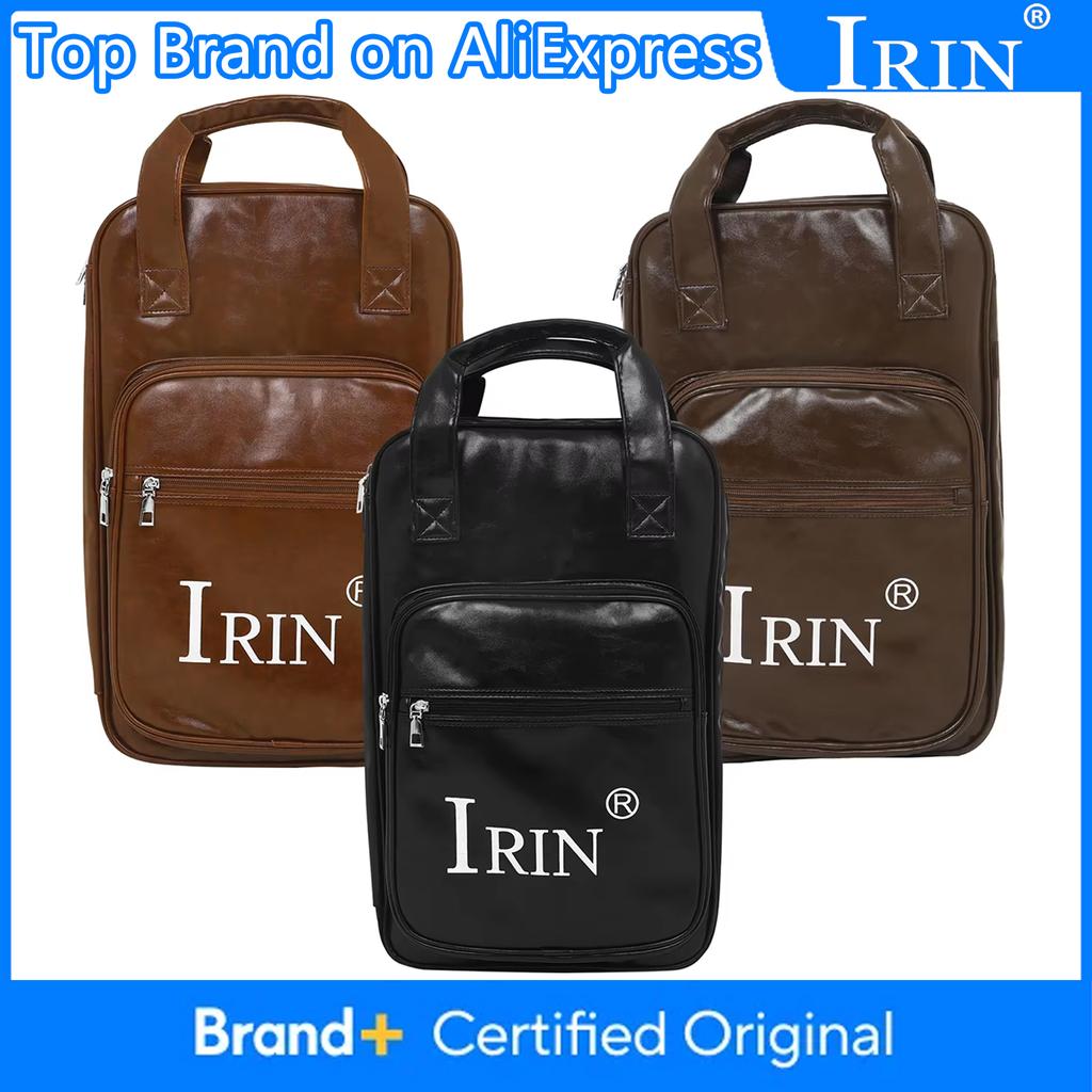 IRIN Drum Stick Storage Bag Leather Drumstick Case Portable Foldable Drumsticks Backpack Percussion Instruments Accessories