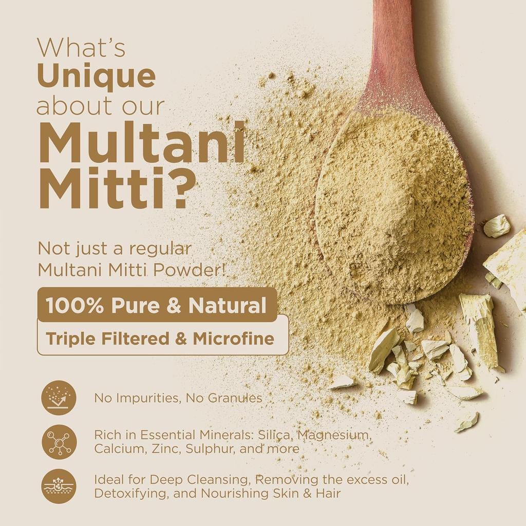 EVERGREEN ORGANICS Multani Mitti Powder - 200gm | Removes Dead Skin