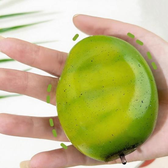 1/2/3/4/5Pcs Simulation Mango Stress Relief Toy Color Changing Strawberry Squeeze Toy Slow Rising Stretchy Decompression Fruit Shape Sensory Fidget