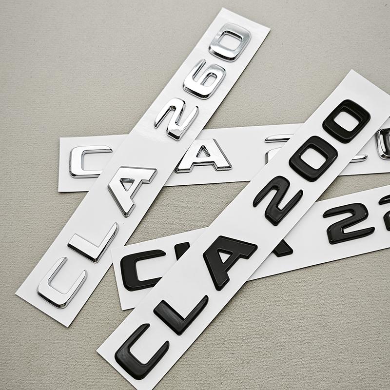 3D ABS Car Letter Logo CLA200 CLA220 CLA260 Badge Rear Trunk Emblem Decal For Mercedes Benz CLA Class C117 X117 X118 Accessories