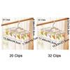 Foldable Underwear Drying Rack Plastic Laundry Clip Multifunctional Clothes Hanger  Bathroom