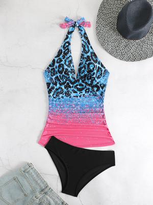 Women's Beachwear Summer Tankini Single Swimsuit  Two-piece Bikini Bathing Suit Tankini