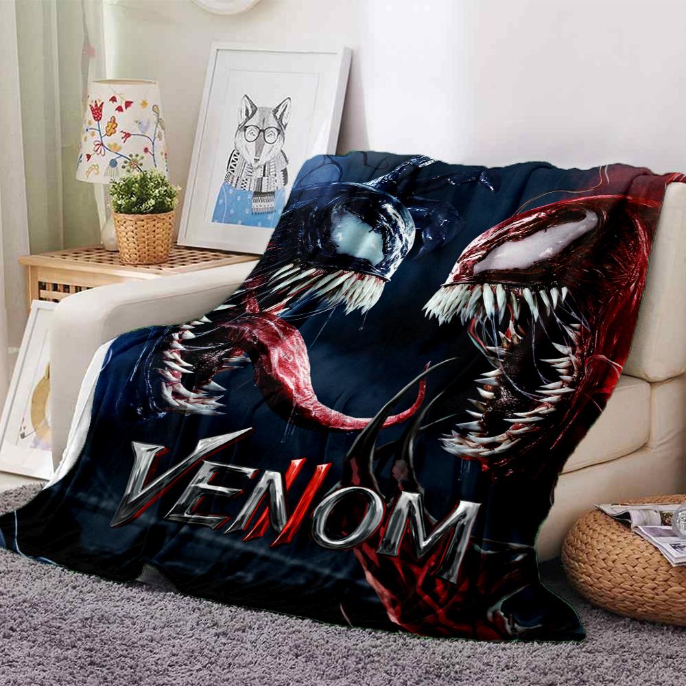 Venom Carnage Clash Blanket Soft Throw Blanket For Home Bedroom Bed Sofa Travel Office Solid Christmas Blanket