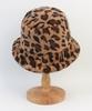 Yunibeosyeolkemiseuteuli Fur Leopard Beige Bucket Hat Leopard Bucket Hat