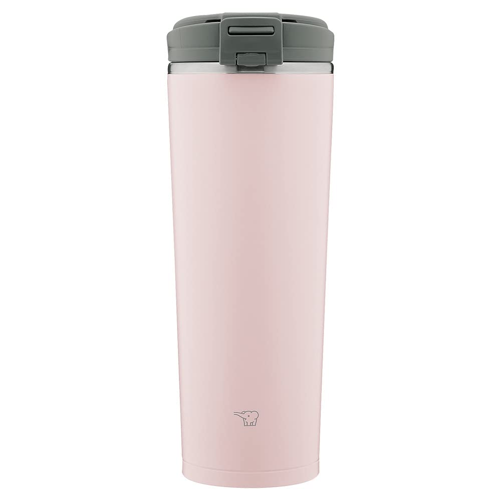 

ZOJIRUSHI Water Tumbler with Carry Seamless Flip Vintage Integrated Lid and Easy to Only 2 Items to Bottle, Lid, Tumbler, Portable, Type, 400ml, Rose,