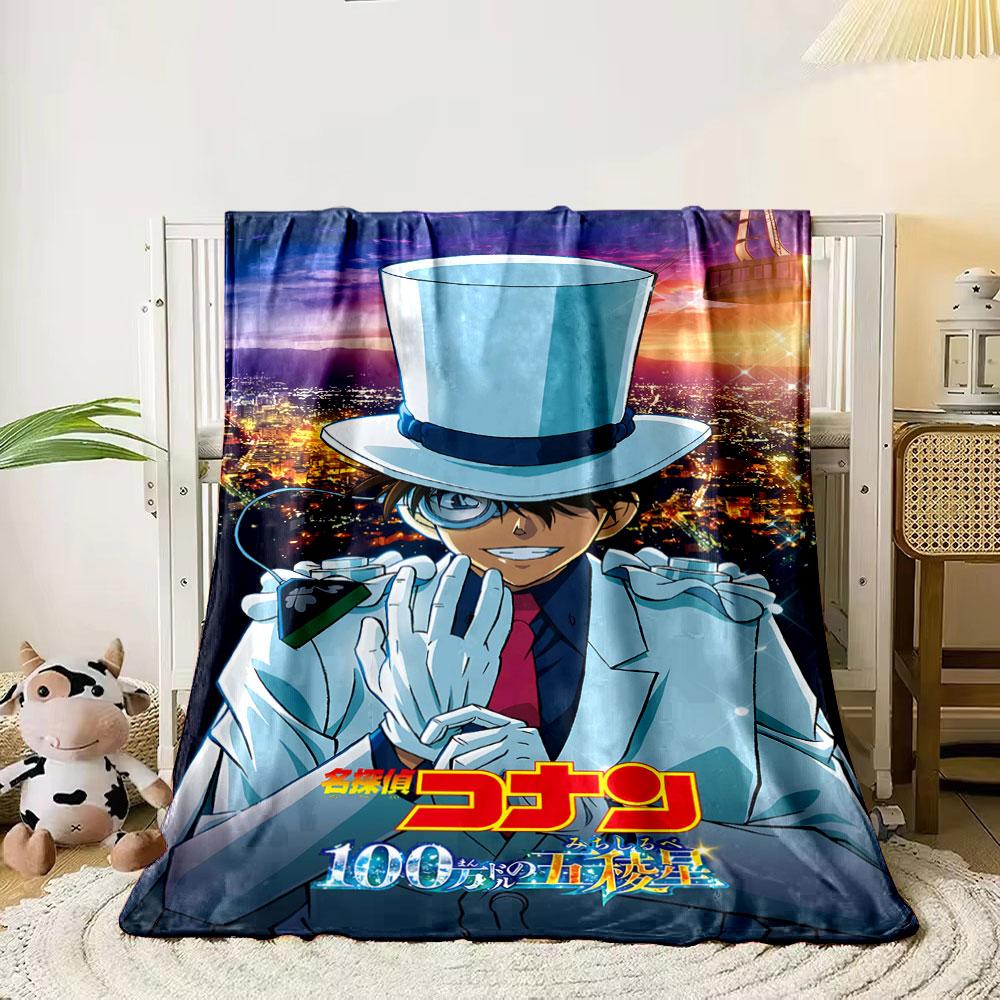

A character in white attire with a top hat, city lights, and sunset sky. for all seasons blanket lunch break throw gift 80cm x 120cm