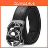 Men Genuine Fashion Leather Belt With Auto Buckle For Office And Casual Outfits