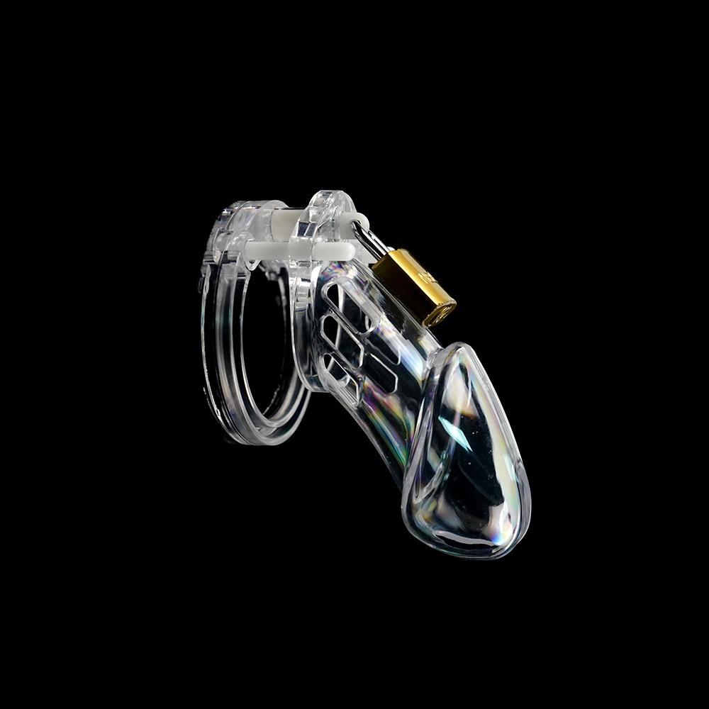 Male Chastity Standard Cage Equipped with 5 Rings of Different Sizes and A Brass Lock To Secure The Male Urethra Adult Sex Toys