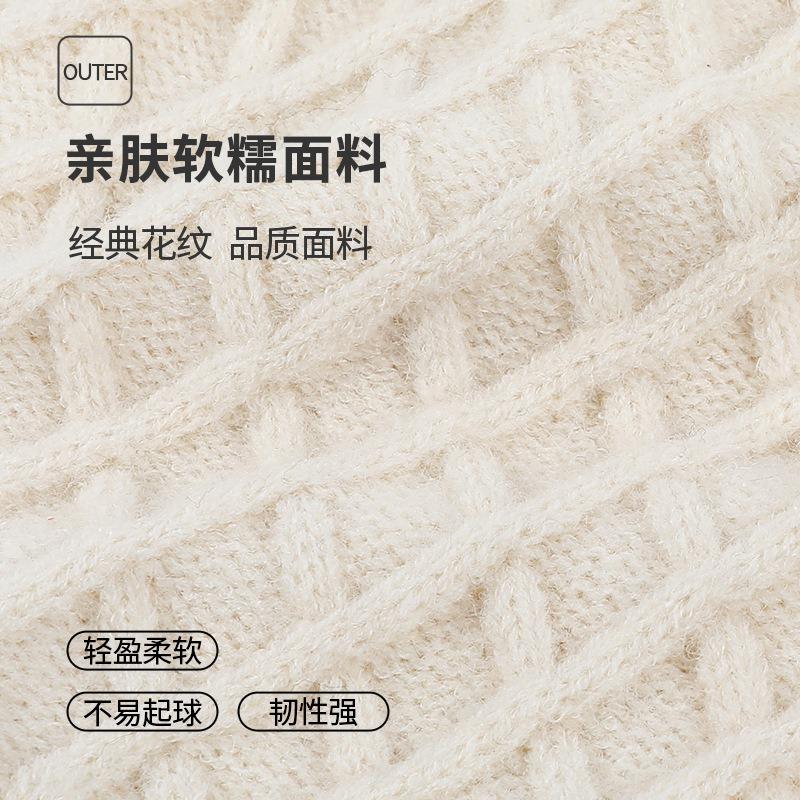 Winter warm hat, scarf, gloves three-piece set, plush outdoor hairball knitted hat, cold-proof scarf three-piece set