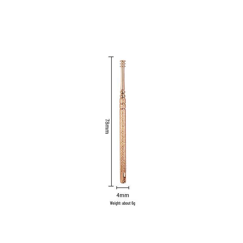 Rose Gold Spiral Ear Cleaning Tool with Spring Adjustable Buckle