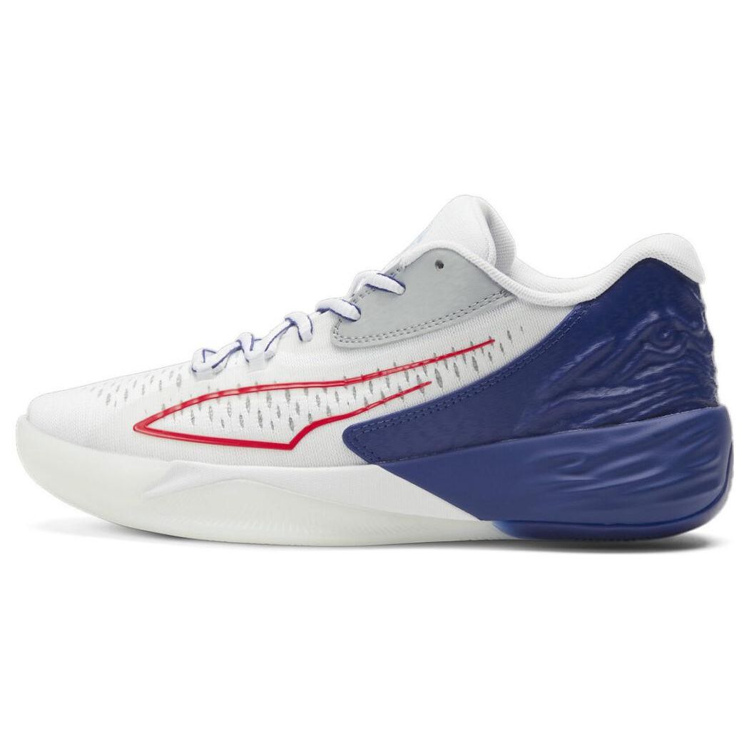 

PUMA Stewie 1 Four Time Basketball Shoes White Elektro Blue Red Unisex 378259-01 44