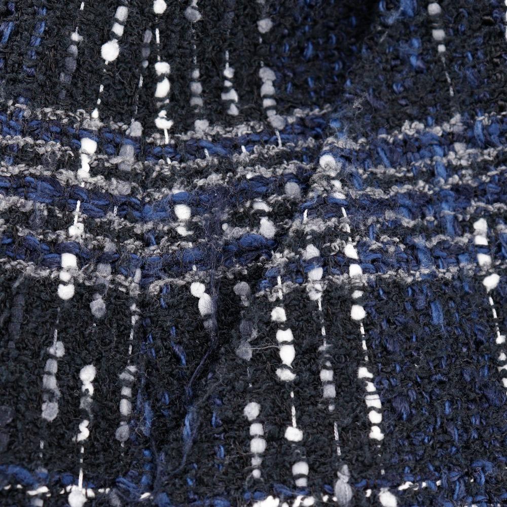 CHANEL tweed skirt P26088V16545 05P Black / navy cotton/Nylon Women Used