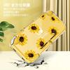 DLseego Switch Lite Transparente Removível PC Completo Fácil Bonito Estampa Girassol Design Capa, Cobertura, À Prova de Choque, Resistente a Arranhões, Proteção, Remoção,