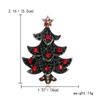 Rinhoo Green Enamel Christmas Tree Brooches For Women Vintage Colorful Rhinestone Xmas Tree Pins Fashion New Year Party Jewelry