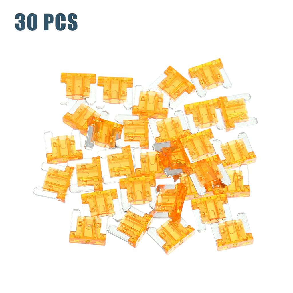 X AUTOHAUX 30pcs Low Profile Mini Style Fuse 5A Style Fuse Replacement