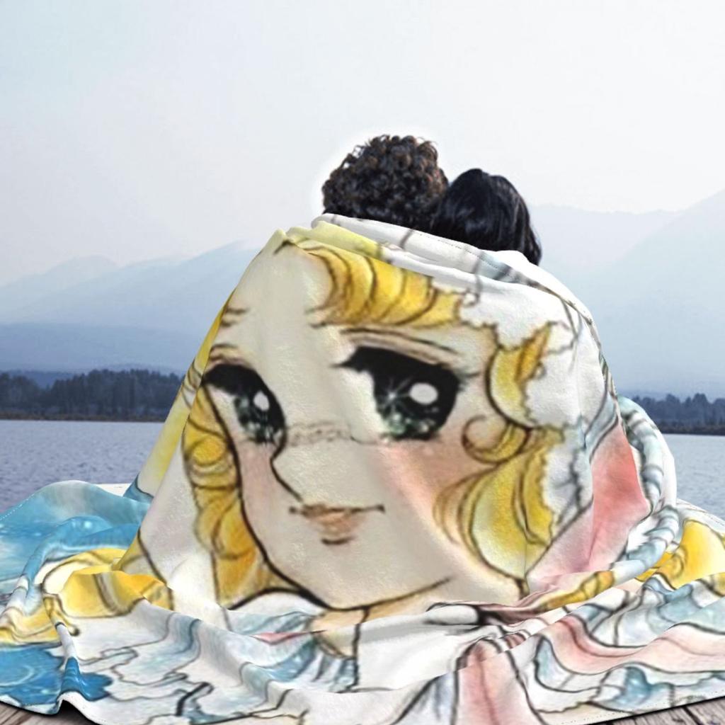 Coperta Anime Manga Candy Candy Morbida Calda Coperta Plaid in Flanella per Letto Soggiorno Picnic Viaggio Casa Divano