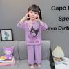 Girls Cute Cartoon Cool Touch Pajama Set Short Sleeve Shorts Summer Thin Two Piece Sleepwear For Kids