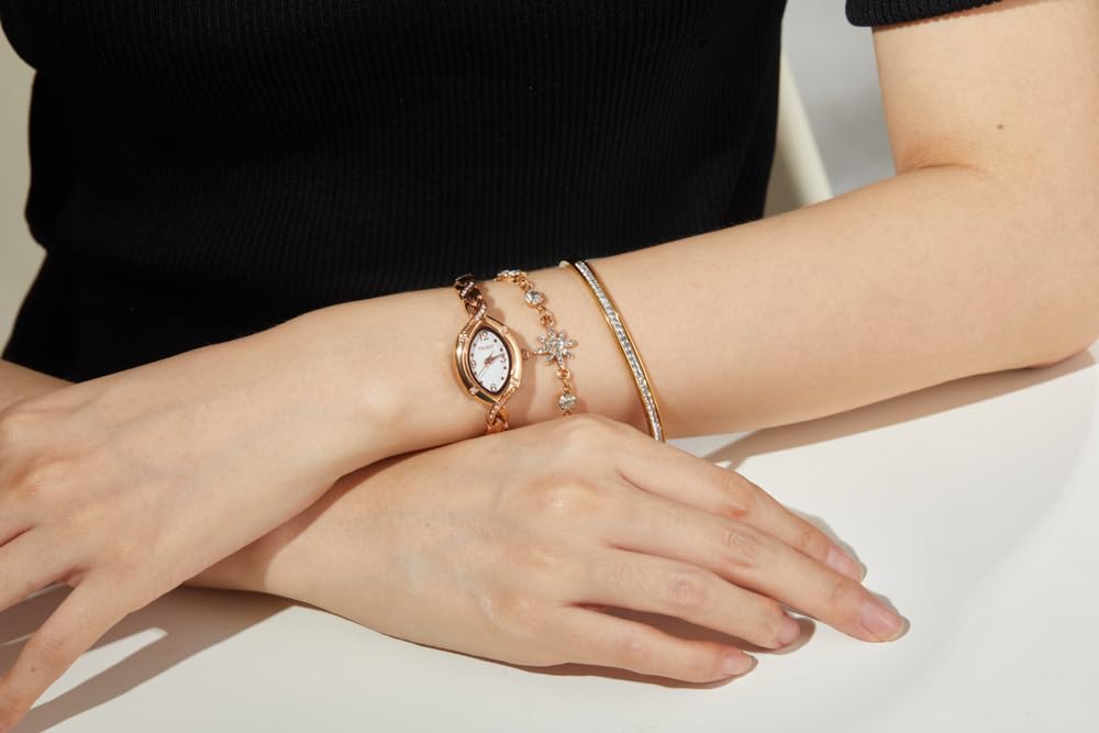 [TIME100] Gift Set: Women's Watch and Bracelet, Made in Japan with Citizen Movement, 30M Water Resistance, Gift Wrapping Available