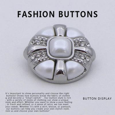 10Pcs Button Metal High-End Exquisite Sweater Cardigan Jacket Good-Looking Round Premium Coat Buttons