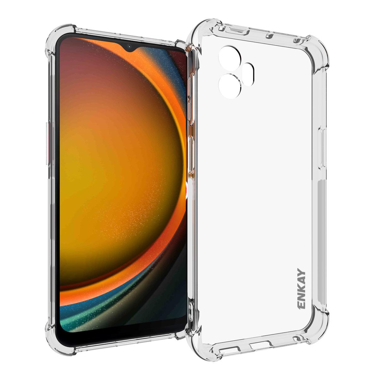 

For Samsung Galaxy XCover7 Pro Clear Phone Case ENKAY HAT PRINCE Shockproof Anti-slip TPU Cover Transparent