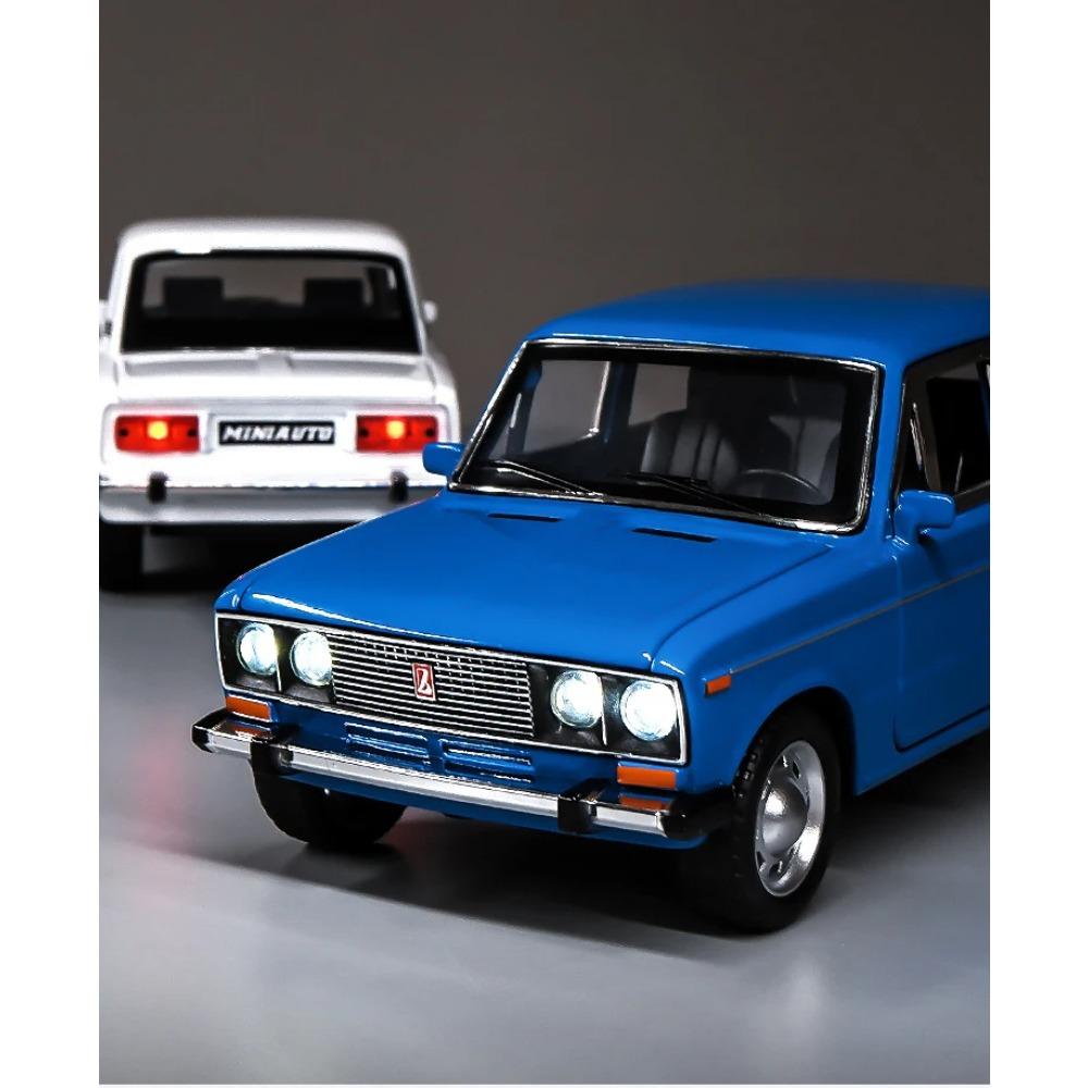 1/24 Russische LADA 2106 Legierungsauto Druckguss Spielzeugauto Modell Ton und Licht Kinderspielzeug Sammlerstücke Geburtstagsgeschenk