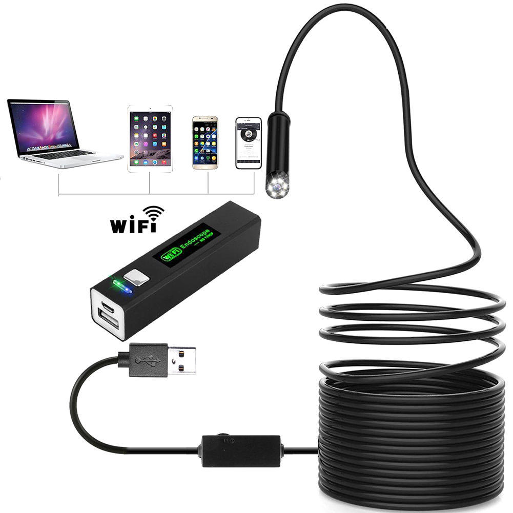 Новинка,6 Светодиодов,Wi-fi,720p,Wi-fi,Бороскоп,Эндоскоп,Инспекционная Камера Дл